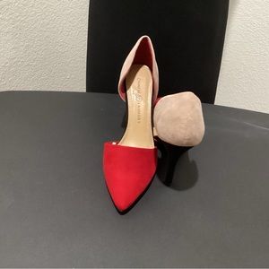 Red and Tan Pumps